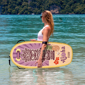 Kid Inflatable Paddle Board Bodyboard - Yellow Totem - England