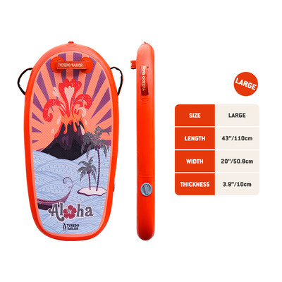 Kid Inflatable Paddle Board Bodyboard - Orange - England