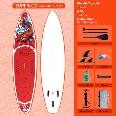 Inflatable Surfing Paddle Board 11' - Sup Koi Orange - England