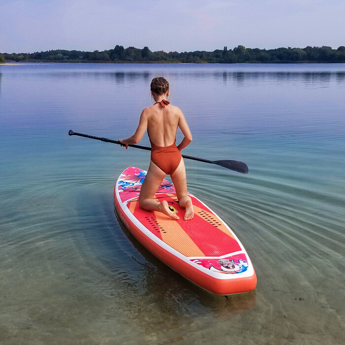 Inflatable Surfing Paddle Board 11'6" - Sup Koi Orange - England