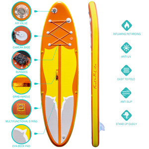 Inflatable Surfing Paddle Board 11' - Orange - England