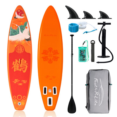 Inflatable Surfing Paddle Board 11' - Orange Crane - England