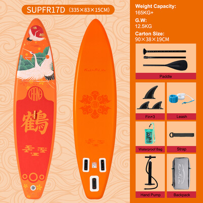 Inflatable Surfing Paddle Board 11' - Orange Crane - England