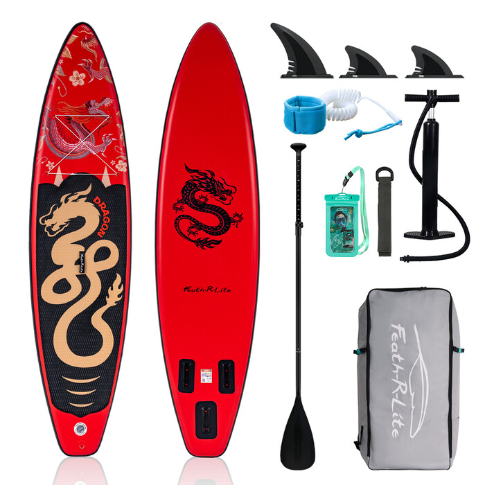 Inflatable Surfing Paddle Board 11' - Red Dragon - England